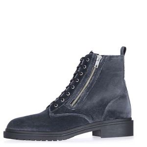 Topshop Gray Suede Combat Boots 37 or 7